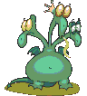 Gif animé cerbère vert